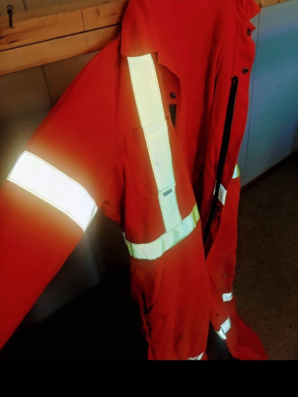 Flame Resistant (FR) Men's Safety Coveralls with Reflective Strips XL ...Class 3
